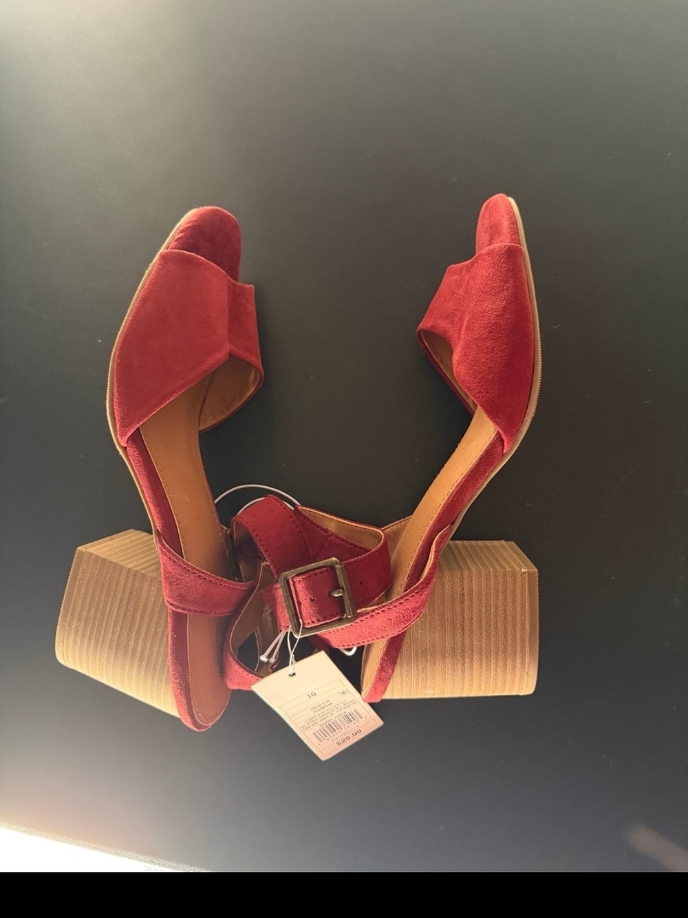 Universal Thread Red Open-Toe Ankle-Strap Sandals - Picture 4 of 4